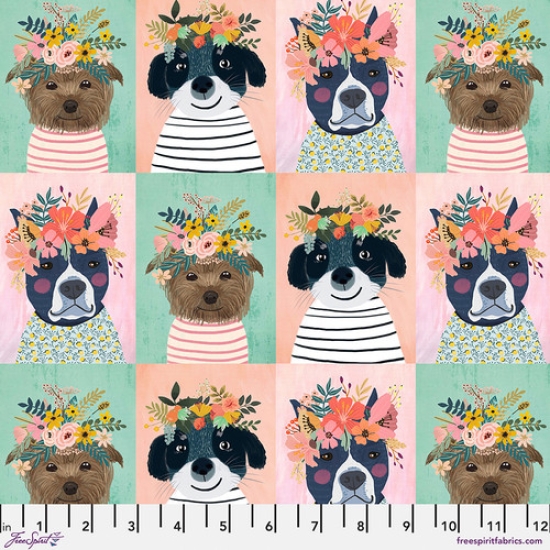 Patchwork Baumwolle - Mia Charro - Floral Puppies - Multi - Floral Pets